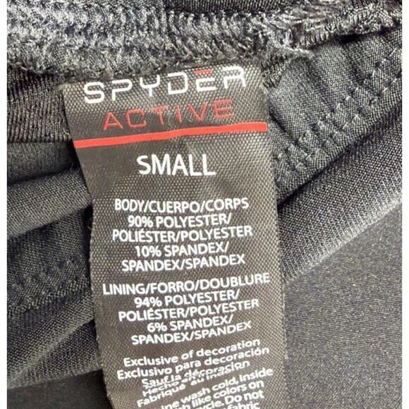 Spyder Womens Active Shorts Sz S Black Reflective Trims - Picture 5 of 7